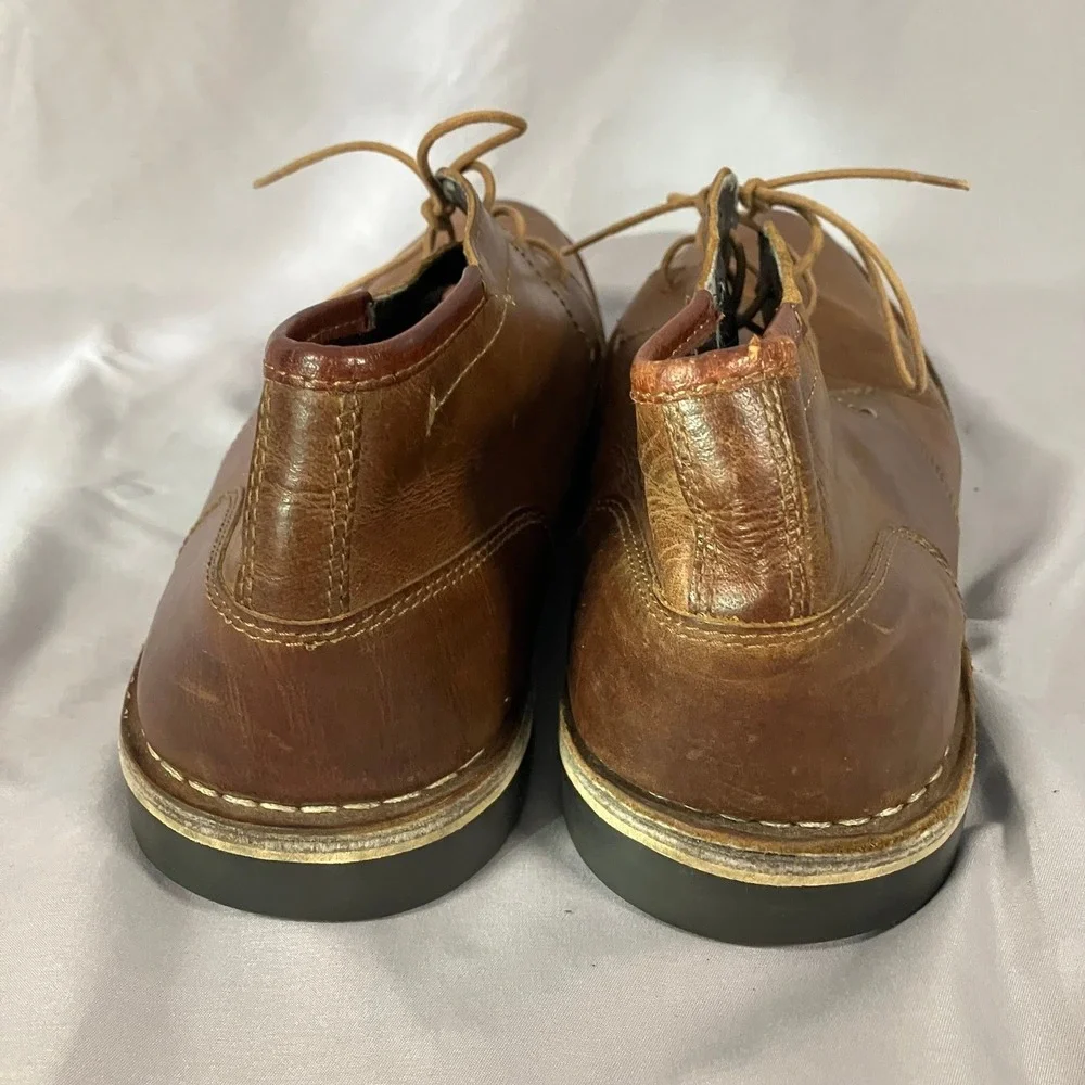 Steve Madden Harren Boots Mens Size 11.5 Cognac Leather‎ Chukka 247
